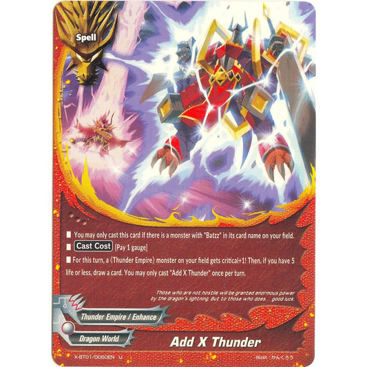 Image for Add X Thunder (X-BT01/0060EN) (X-BT01) - Future Card BuddyFight