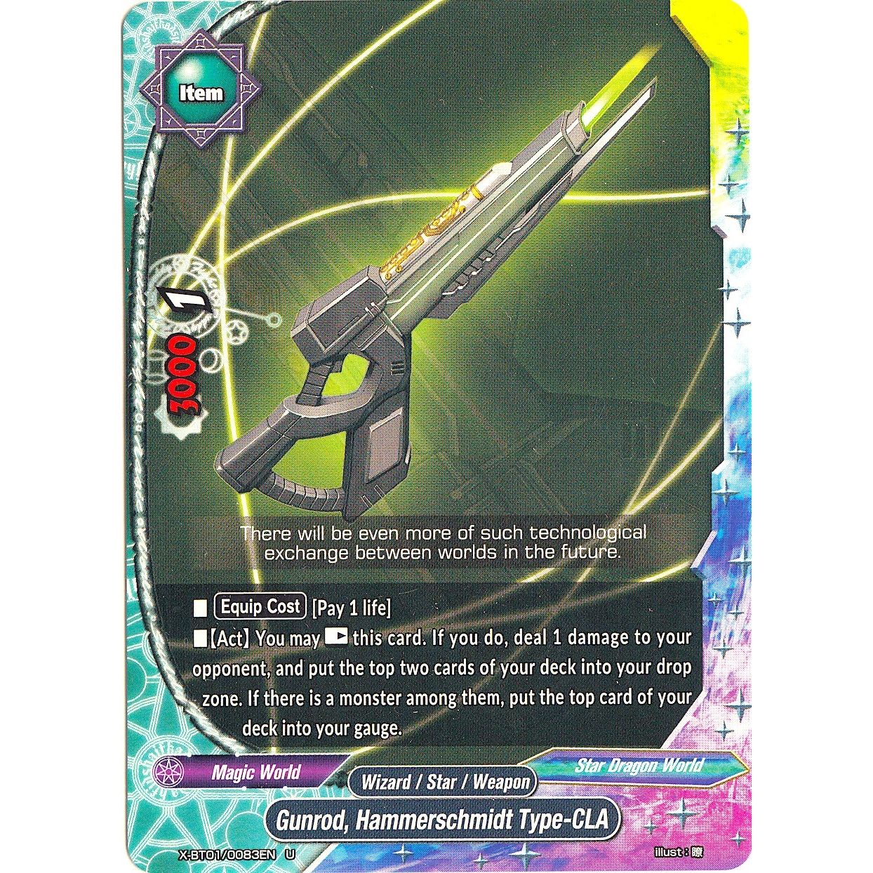 Image for Gunrod, Hammerschmidt Type-CLA (X-BT01/0083EN) (X-BT01) - Future Card BuddyFight