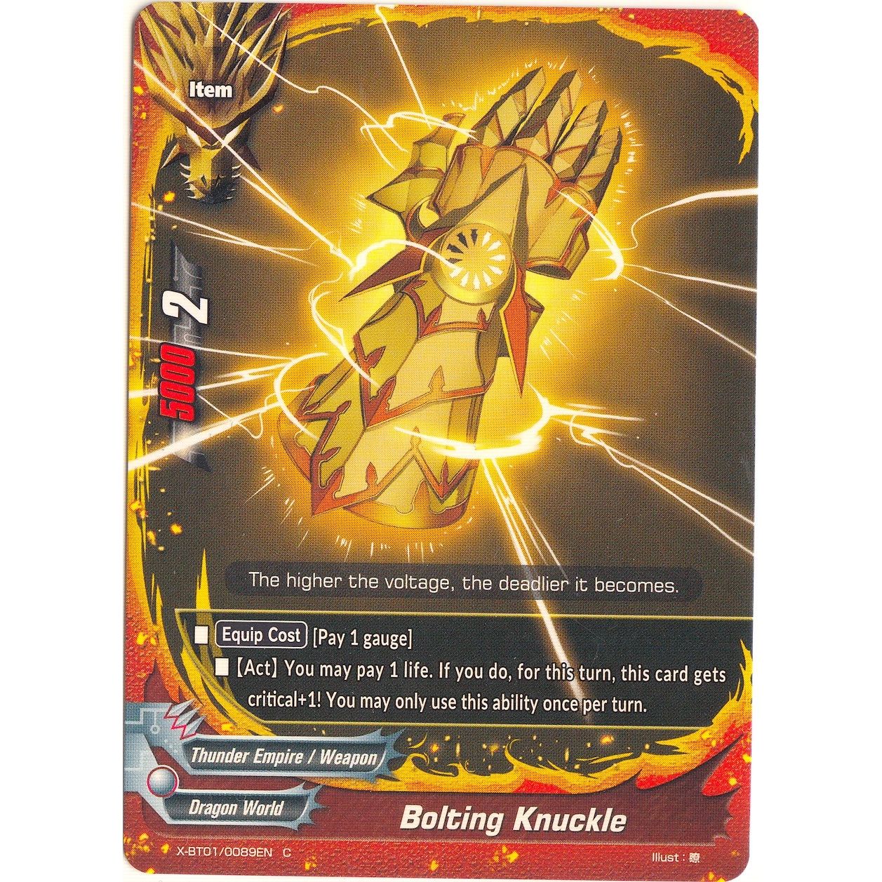 Image for Bolting Knuckle (X-BT01/0089EN) (X-BT01) - Future Card BuddyFight