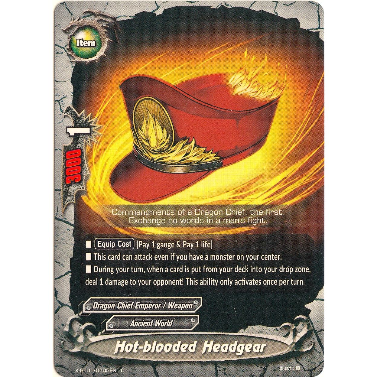 Image for Hot-blooded Headgear (X-BT01/0105EN) (X-BT01) - Future Card BuddyFight