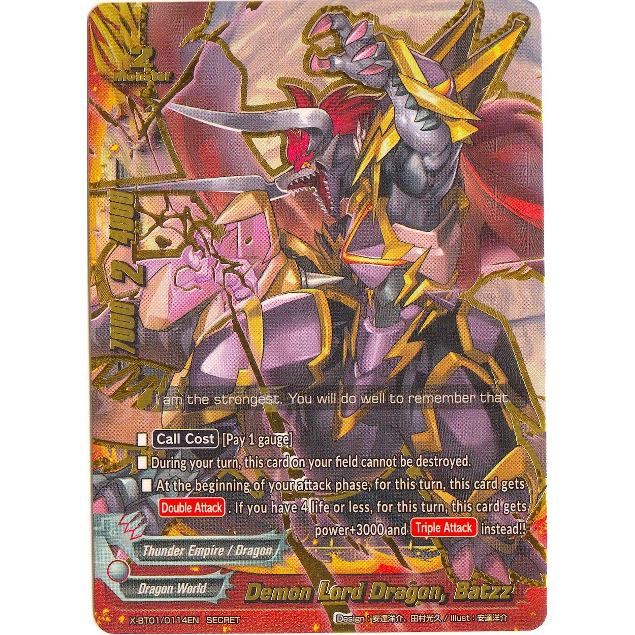 Image for Demon Lord Dragon, Batzz (Secret) (X-BT01/0114EN) (X-BT01) - Future Card BuddyFight