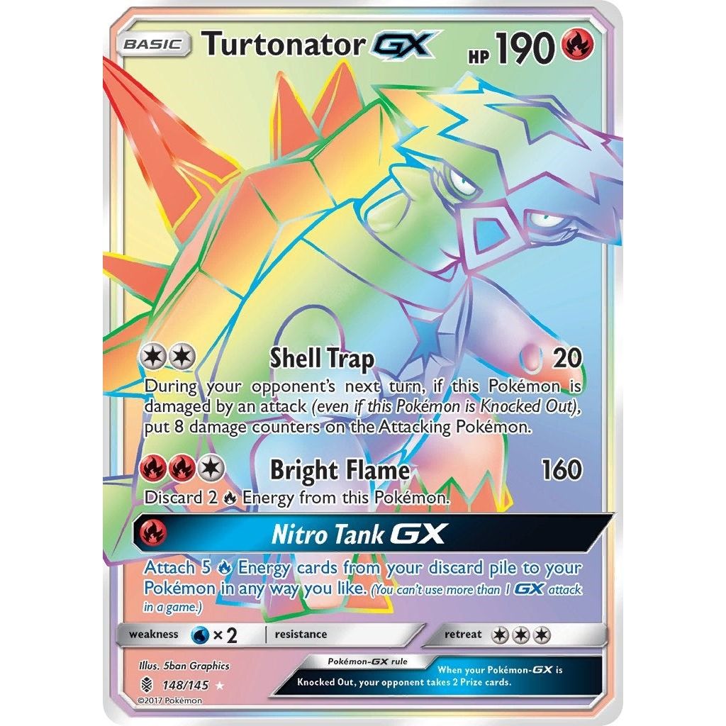 Image for Turtonator GX (Secret) (148/145) (SM02) - Pokemon