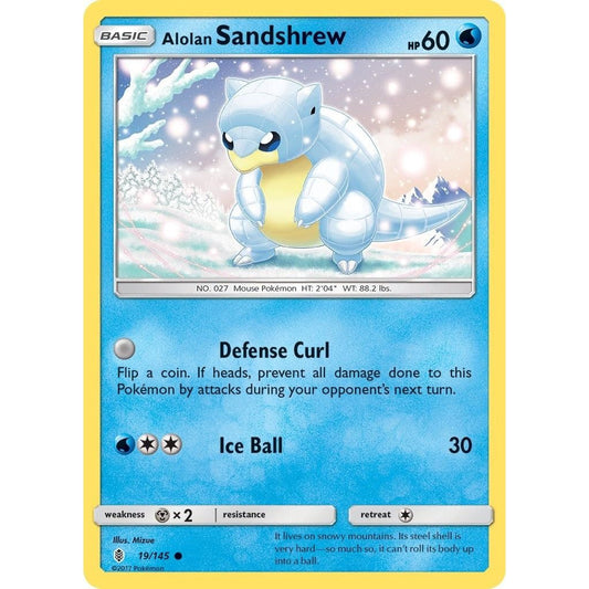 Image for Alolan Sandshrew (19/145) (SM02) - Pokemon