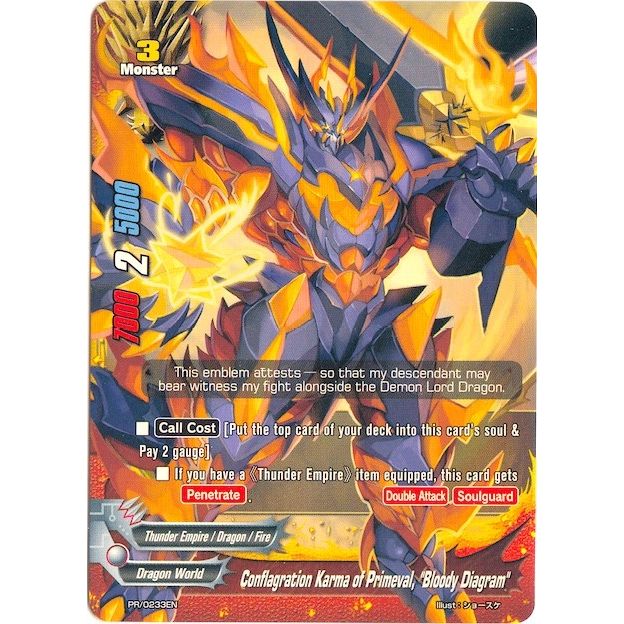 Image for Conflagration Karma of Primeval, "Bloody Diagram" (PR/0233EN) (PR) - Future Card BuddyFight