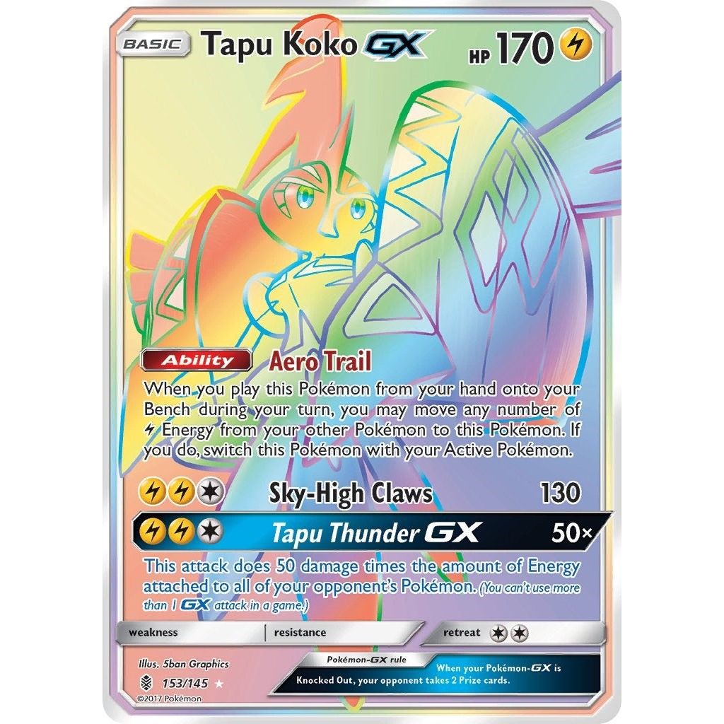 Image for Tapu Koko GX (Secret) (153/145) (SM02) - Pokemon