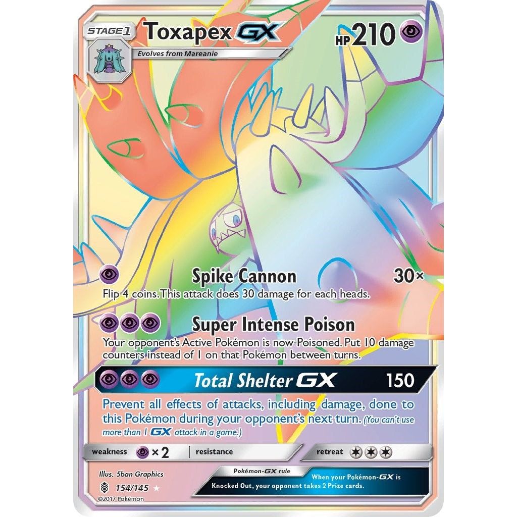 Image for Toxapex GX (Secret) (154/145) (SM02) - Pokemon