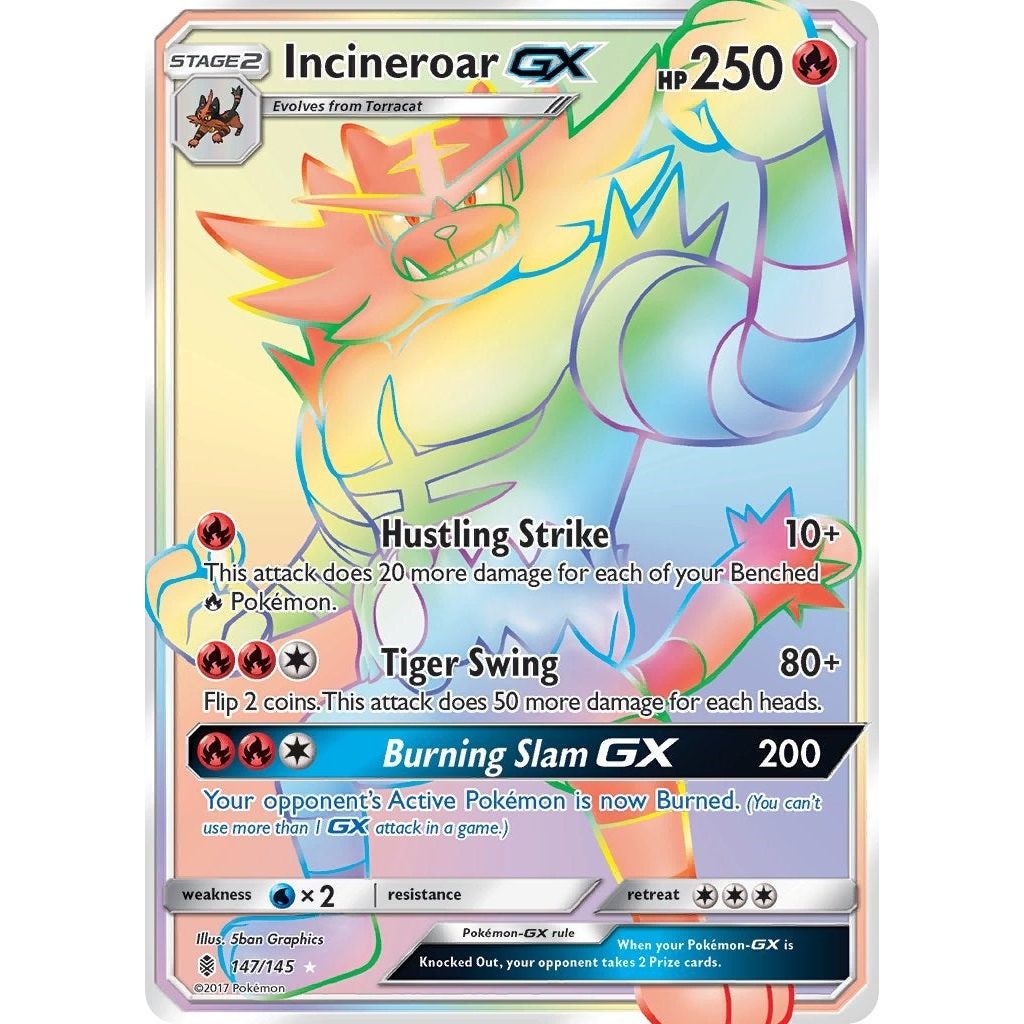 Image for Incineroar GX (Secret) (147/145) (SM02) - Pokemon