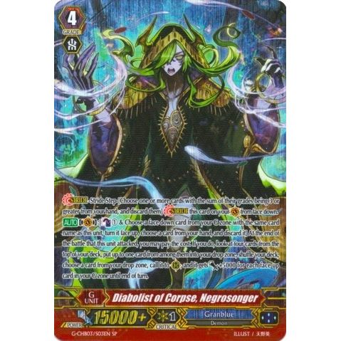 Image for Diabolist of Corpse, Negrosonger (SP) (G-CHB03/S03EN) (G-CHB03) - Cardfight Vanguard