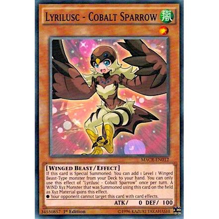Image for Lyrilusc - Cobalt Sparrow (MACR-EN012) (MACR) - YuGiOh
