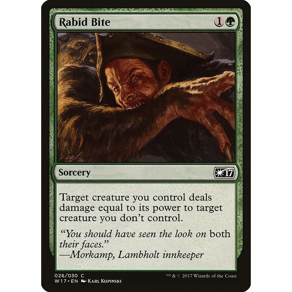 Image for Rabid Bite (26) (W17) - Magic: The Gathering