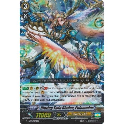 Image for Blazing Twin Blades, Palamedes (RRR Foil) (G-LD03/005EN) (G-LD03) - Cardfight Vanguard