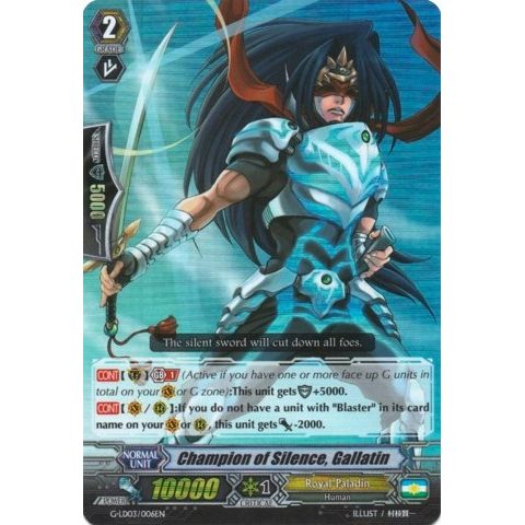 Image for Champion of Silence, Gallatin (RRR Foil) (G-LD03/006EN) (G-LD03) - Cardfight Vanguard