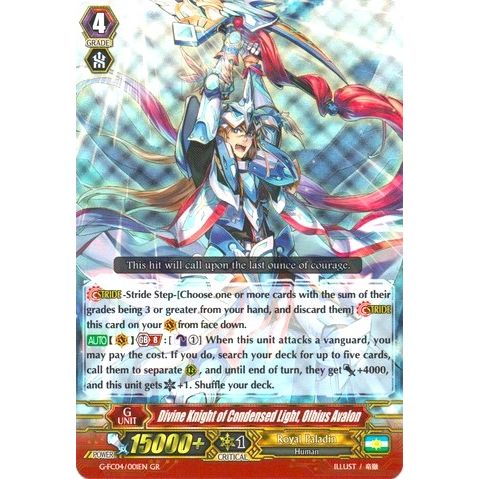 Image for Divine Knight of Condensed Light, Olbius Avalon (G-FC04/001EN) (G-FC04) - Cardfight Vanguard