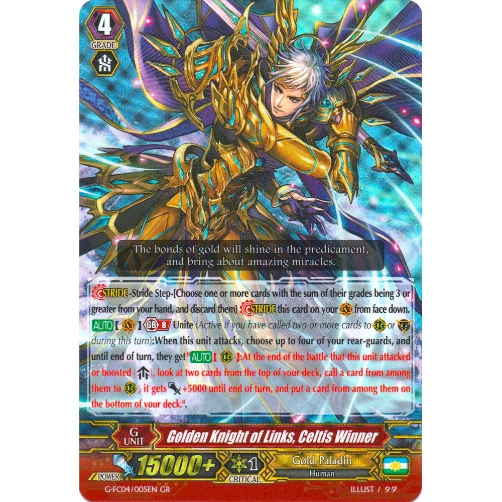 Image for Golden Knight of Links, Celtis Winner (G-FC04/005EN) (G-FC04) - Cardfight Vanguard