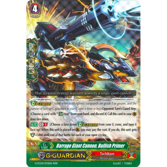 Image for Barrage Giant Cannon, Bullish Primer (G-FC04/033EN) (G-FC04) - Cardfight Vanguard