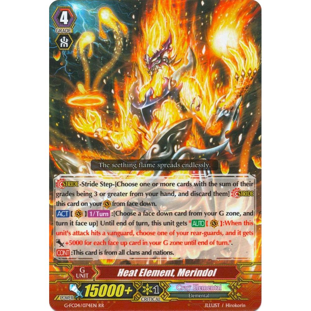 Image for Heat Element, Merindol (G-FC04/074EN) (G-FC04) - Cardfight Vanguard