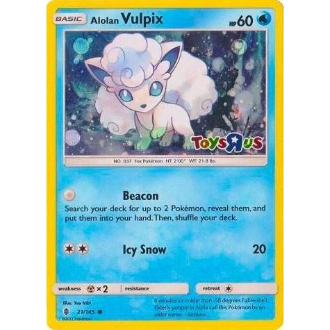 Image for Alolan Vulpix - 21/145 (Toys R Us Promo) (021/145) (MCAP) - Pokemon