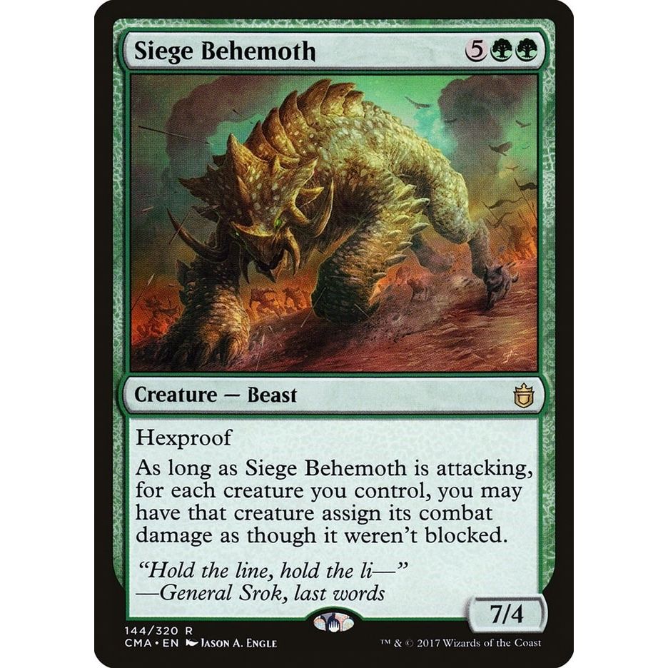Image for Siege Behemoth (144) (CMA) - Magic: The Gathering