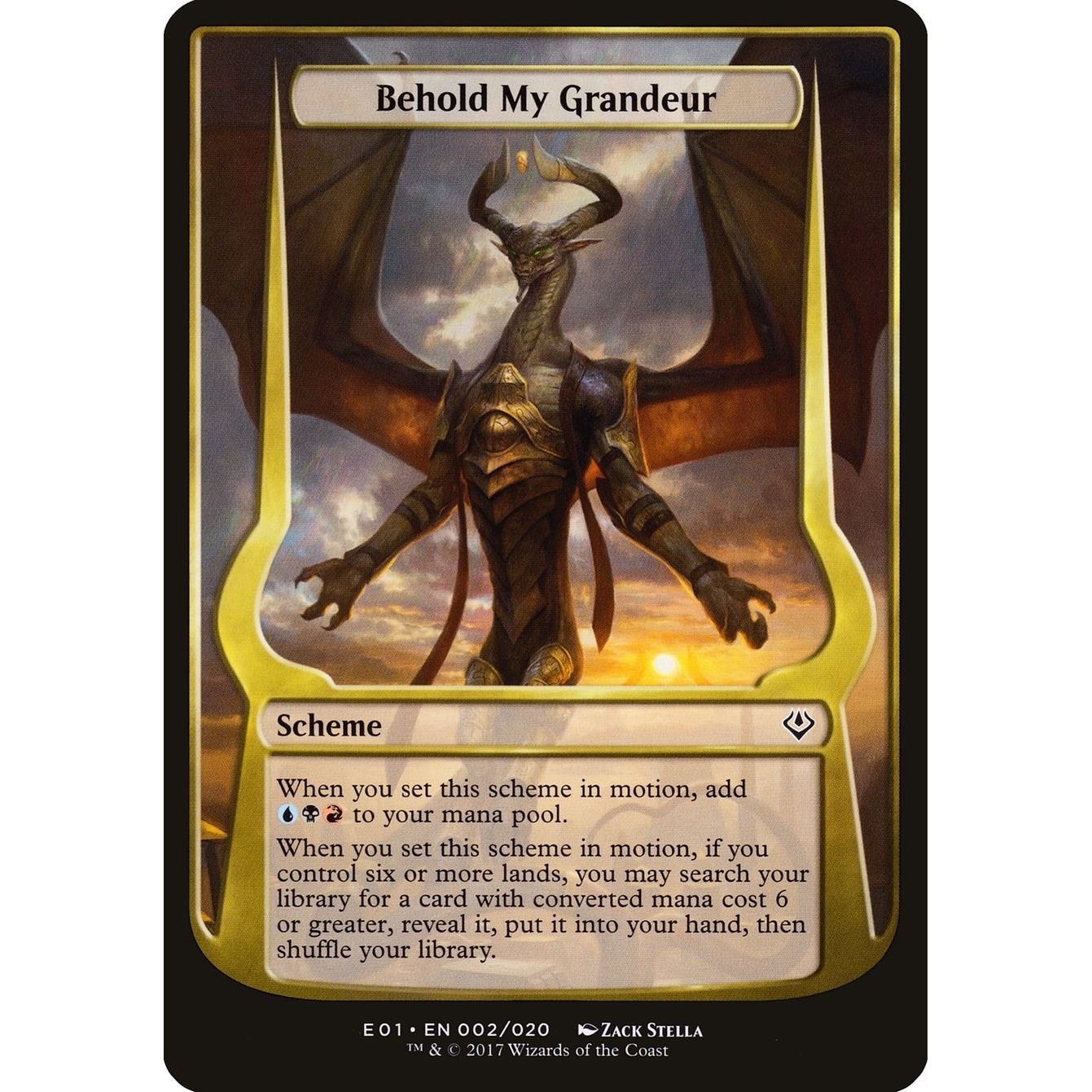 Image for Behold My Grandeur (Archenemy: Nicol Bolas) (2) (OVER) - Magic: The Gathering