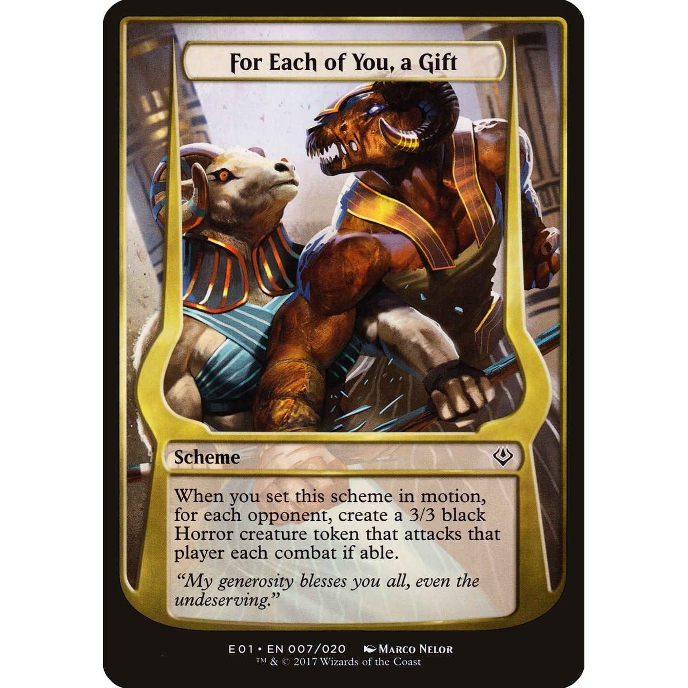 Image for For Each of You, a Gift (Archenemy: Nicol Bolas) (7) (OVER) - Magic: The Gathering