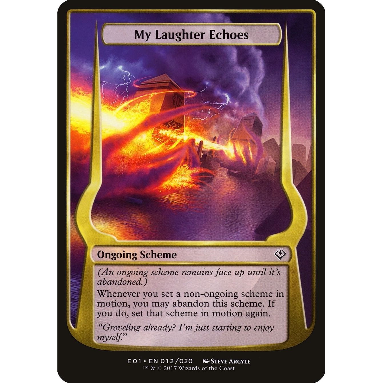 Image for My Laughter Echoes (Archenemy: Nicol Bolas) (12) (OVER) - Magic: The Gathering