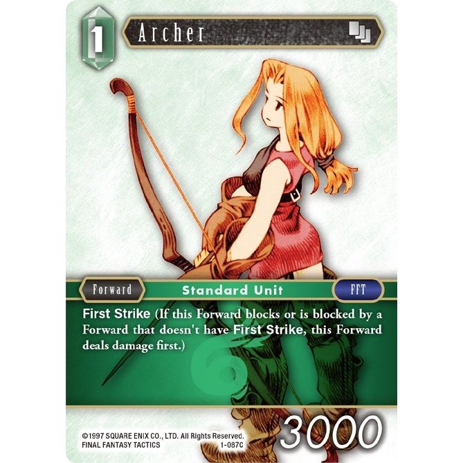Image for Archer (Female Unit) - 1-087C (1-087C) (OP1) - Final Fantasy TCG