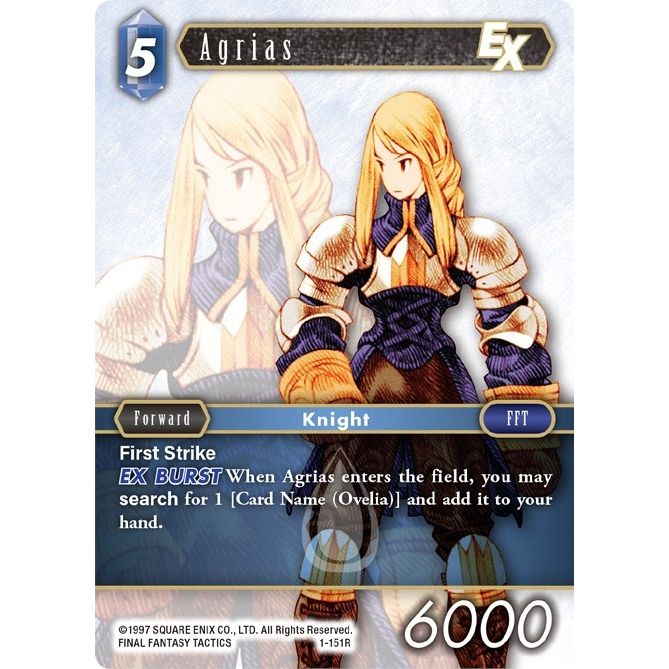 Image for Agrias EX (1-151R) (OP1) - Final Fantasy TCG
