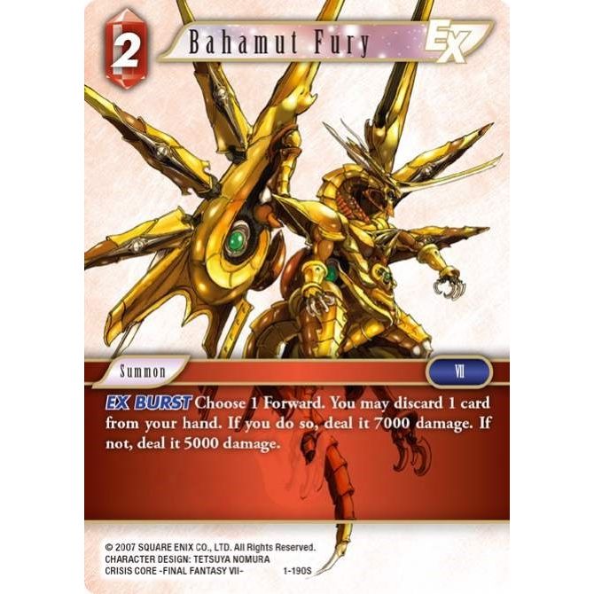 Image for Bahamut Fury EX (1-190S) (OP1) - Final Fantasy TCG