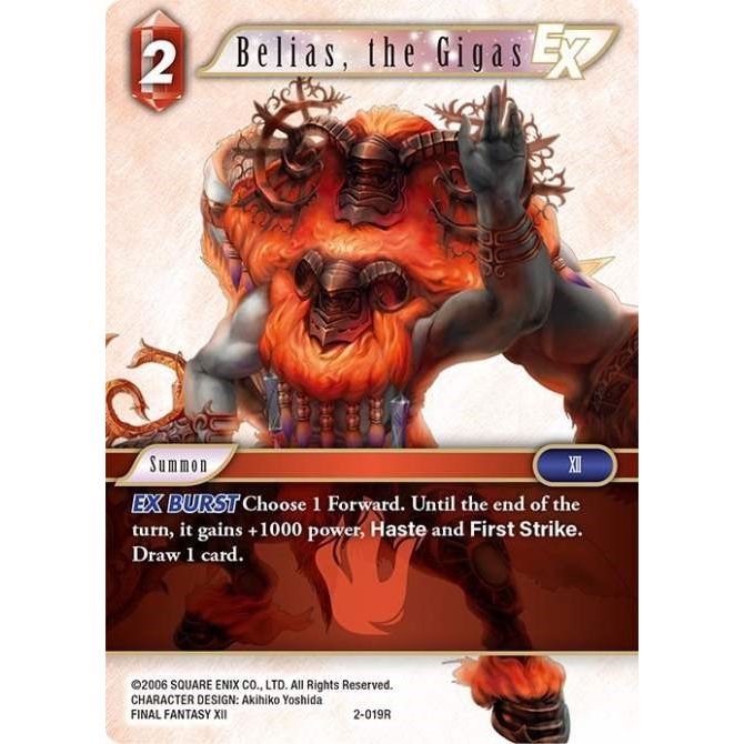 Image for Belias, the Gigas EX (2-019R) (OP2) - Final Fantasy TCG