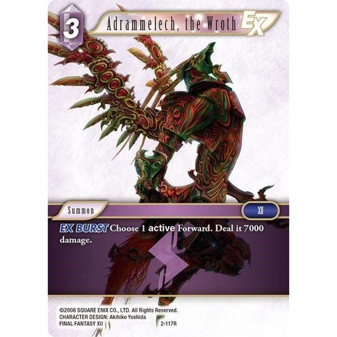 Image for Adrammelech, the Wroth EX (2-117R) (OP2) - Final Fantasy TCG