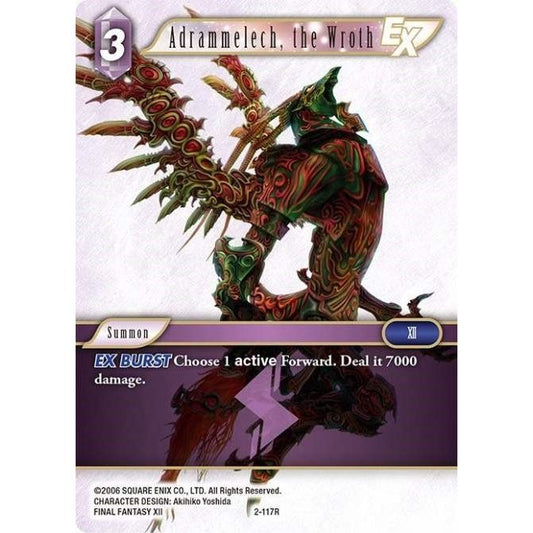 Image for Adrammelech, the Wroth EX (2-117R) (OP2) - Final Fantasy TCG