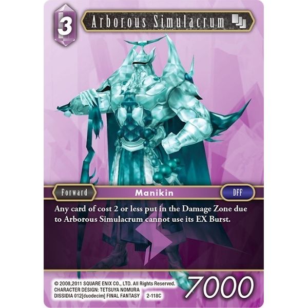 Image for Arborous Simulacrum (2-118C) (OP2) - Final Fantasy TCG