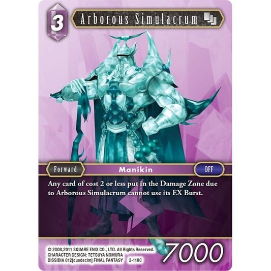 Image for Arborous Simulacrum (2-118C) (OP2) - Final Fantasy TCG