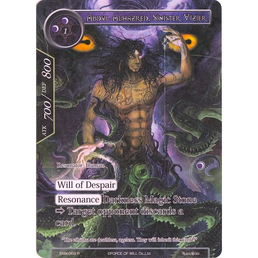 Image for Abdul Alhazred, Sinister Vizier (Full Art) (ENW-069) (ENW) - Force of Will