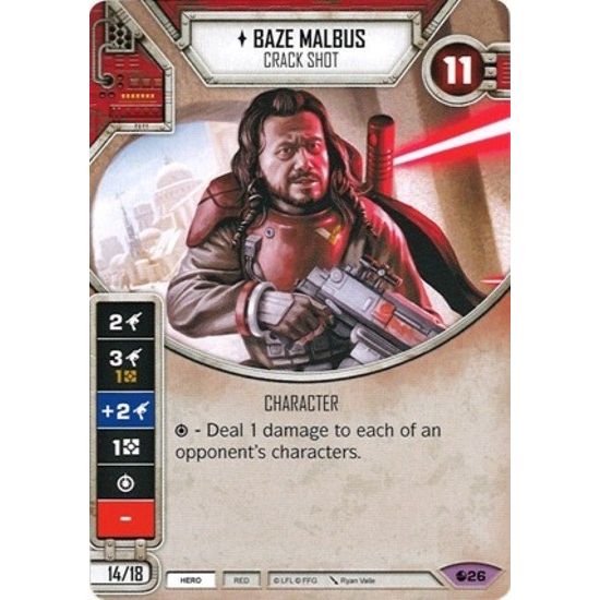 Image for Baze Malbus - Crack Shot (26) (SR) - Star Wars: Destiny