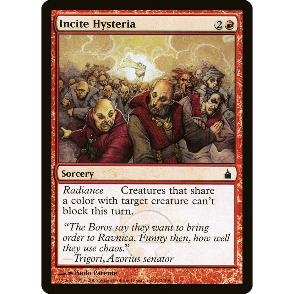 Image for Incite Hysteria (132) (RAV) - Magic: The Gathering
