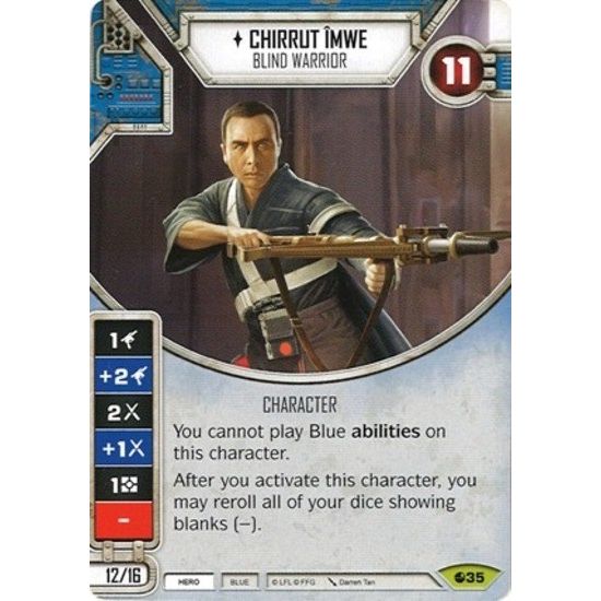 Image for Chirrut Imwe - Blind Warrior (Card Only) (35) (SR) - Star Wars: Destiny