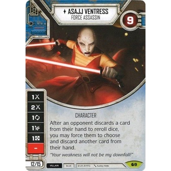 Image for Asajj Ventress - Force Assassin (Card Only) (9) (SR) - Star Wars: Destiny