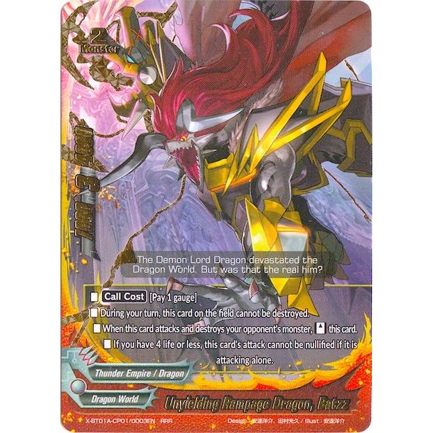 Image for Unyielding Rampage Dragon, Batzz (X-BT01A-CP01/0003EN) (X-BT01A) - Future Card BuddyFight