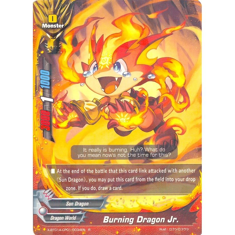 Image for Burning Dragon Jr. (X-BT01A-CP01/0034EN) (X-BT01A) - Future Card BuddyFight