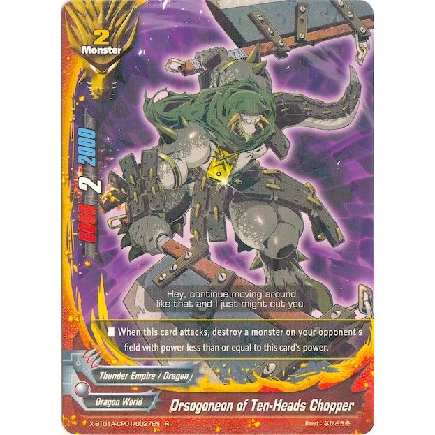 Image for Orsogoneon of Ten-Heads Chopper (X-BT01A-CP01/0027EN) (X-BT01A) - Future Card BuddyFight