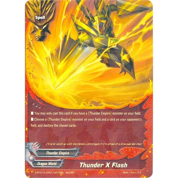 Image for Thunder X Flash (Secret R Foiling) (X-BT01A-CP01/0073EN) (X-BT01A) - Future Card BuddyFight