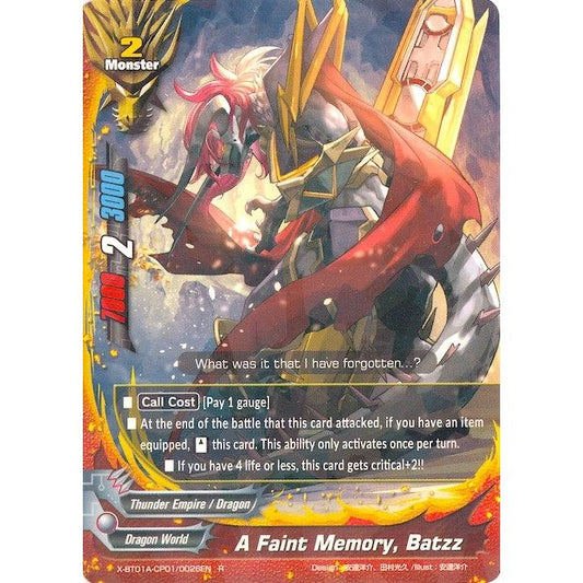 Image for A Faint Memory, Batzz (X-BT01A-CP01/0026EN) (X-BT01A) - Future Card BuddyFight