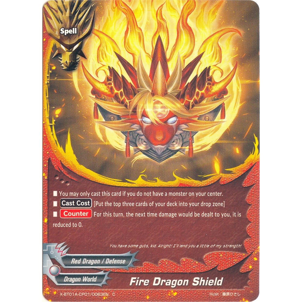 Image for Fire Dragon Shield (X-BT01A-CP01/0063EN) (X-BT01A) - Future Card BuddyFight