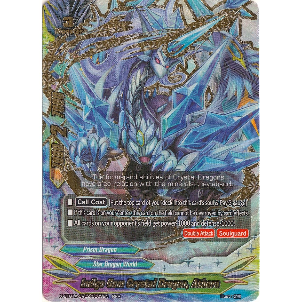 Image for Indigo Gem Crystal Dragon, Athora (X-BT01A-CP02/0003EN) (X-BT01A) - Future Card BuddyFight