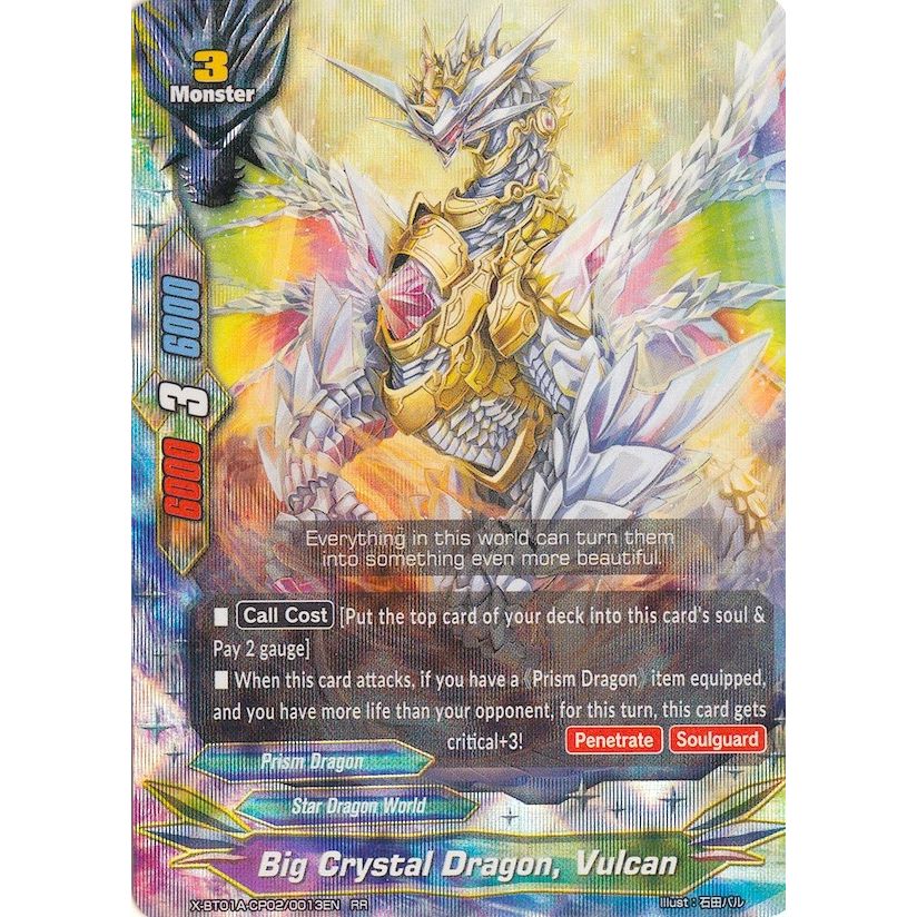 Image for Big Crystal Dragon, Vulcan (X-BT01A-CP02/0013EN) (X-BT01A) - Future Card BuddyFight