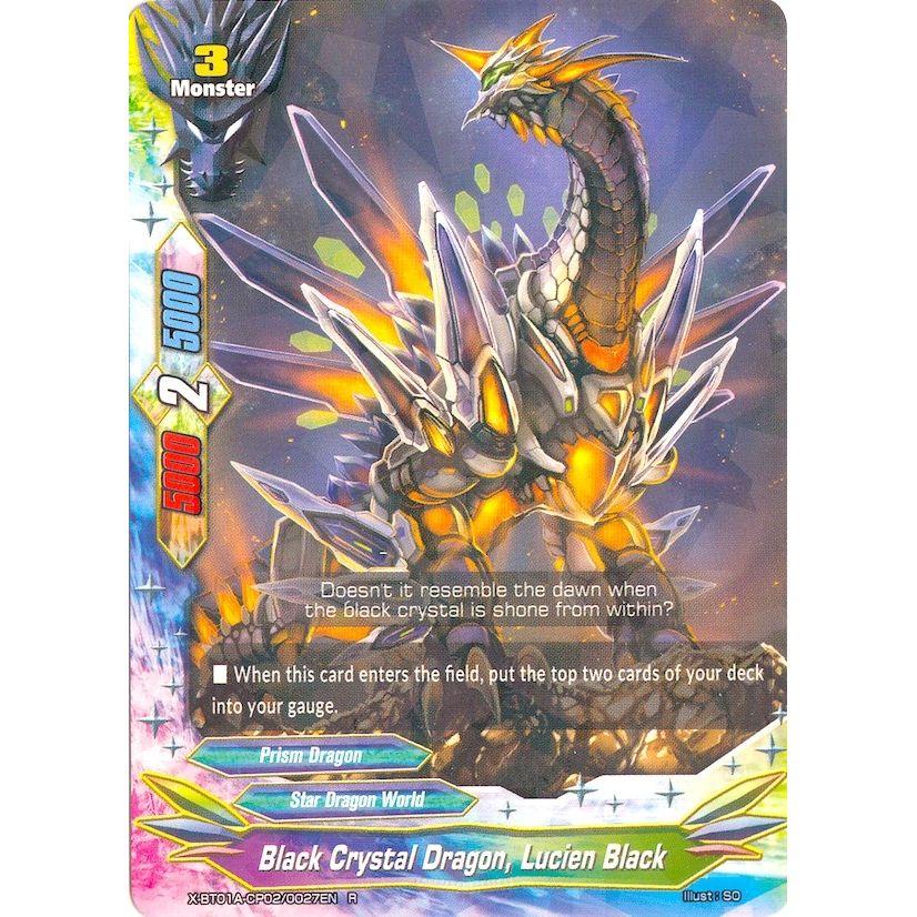 Image for Black Crystal Dragon, Lucien Black (X-BT01A-CP02/0027EN) (X-BT01A) - Future Card BuddyFight