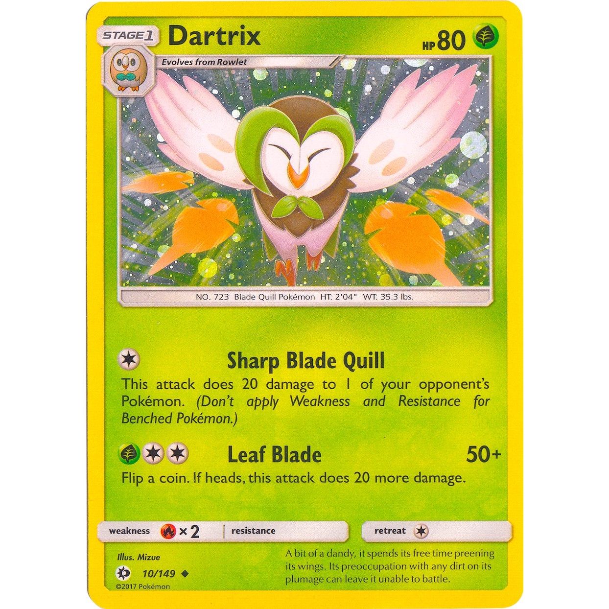 Image for Dartrix - 10/149 (Cosmos Holo) (010/149) (BLE) - Pokemon