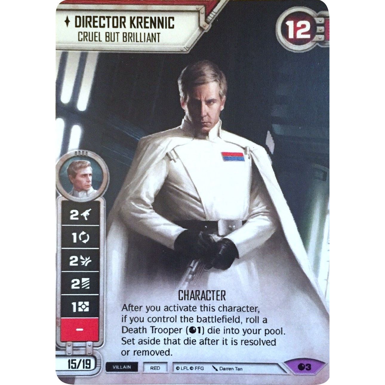 Image for Director Krennic - Cruel But Brilliant (Alternate Full Art) (3) (PRO) - Star Wars: Destiny