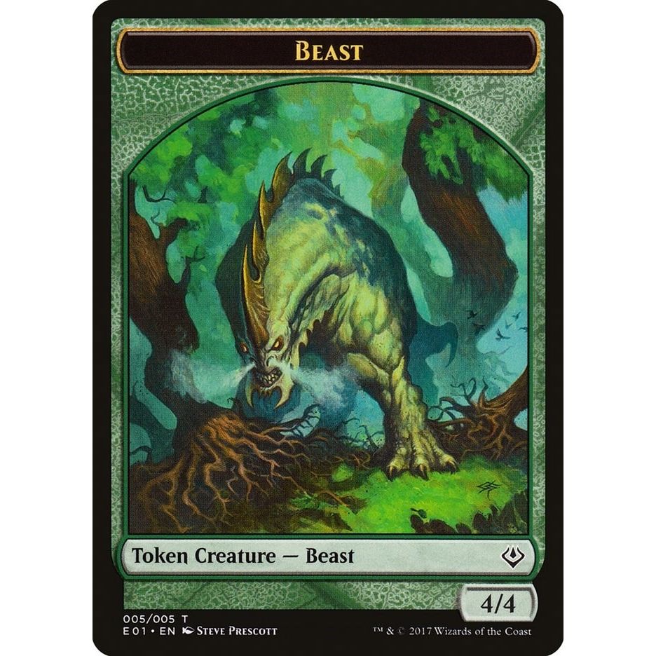Image for Beast (005) // Soldier Double-sided Token (5 // 1) (AC2) - Magic: The Gathering